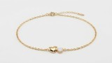 Cumpara ieftin Bratara din Argint Placat cu Aur Hearts Entwined cu Opal