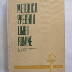 Metodica predarii limbii romine in scoala generala de 8 ani, 1964