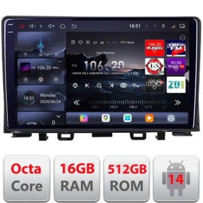 Navigatie Kia Rio 2019- Android radio gps internet 8 core QLED 2K 16+512 360 Edotec CarStore Technology foto