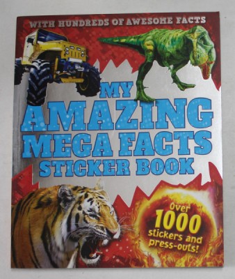 MY AMAZING MEGA FACTS STICKER BOOK , OVER 1000 STICKERS AND PRESS - OUTS , 2014 foto