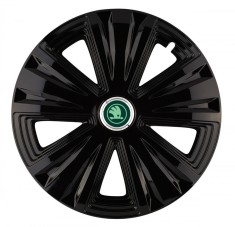 Set 4 capace roti pentru Skoda Nou Verde, model Glory Black, R15
