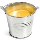 Lumanare citronella anti tantari in ghiveci metalic tip galetusa,130 g