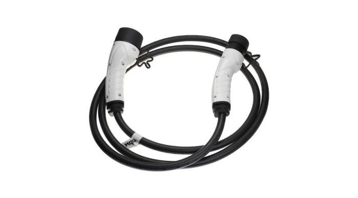 VHBW Cablu de &icirc;ncărcare pentru mașină electrică, hibridă plug-in - cablu tip 2 la tip 2, monofazat, 32 A, 7 kW, 3 m