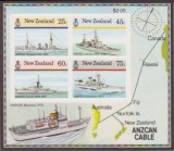 NOUA ZEELANDA - 1985 - ANZCAN CABLU - serie + bloc, Transporturi, Nestampilat