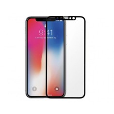 Folie protectie iPhone X / Xs, sticla securizata duritate 9H SoHo, contur negru