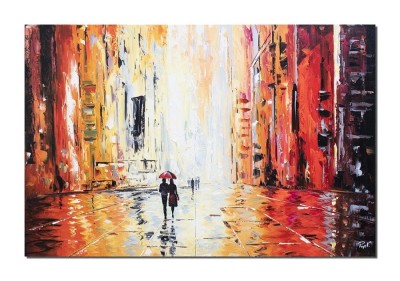 Tablou GIGANT pictat manual living, Impreuna spre viitor, 150x100cm ulei pe panza in cutit efect 3D foto