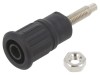 Soclu Banană 4mm 32A 1kV Negru pentru Panou