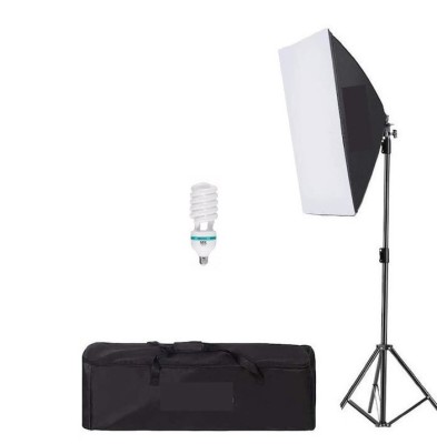 Softbox cu trepied reglabil 200 cm, bec 150W, geanta de transport inclusa foto