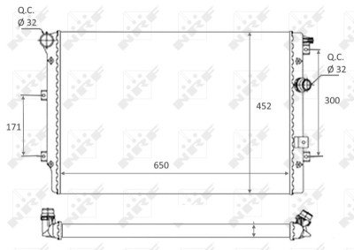 NRF 58464 Radiator, racire motor foto