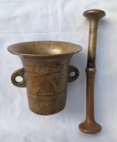 Mojar vechi din bronz - miniatura, piesa veche perioada interbelica