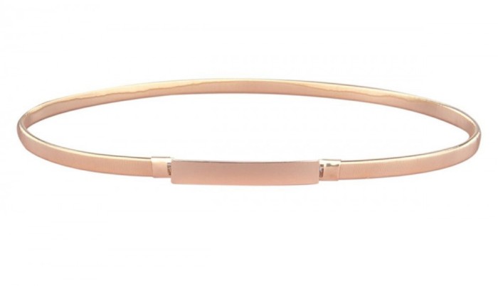 Curea metalica pentru rochii, aspect elegant, 70 x 1 cm, auriu