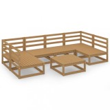 vidaXL Set mobilier de grădină, 7 piese, lemn masiv de pin