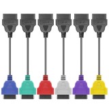 Cumpara ieftin Set 6 Cabluri Adaptor De Diagnosticare Techstar&reg; OBD2 pentru Fiat ECUScan și MultiECUScan Fiat, Alfa Romeo și Lancia (6 culori)