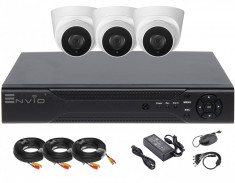 Kit/sistem supraveghere cu 3 camere 5 MP ENVIO AESS-KIT3CHDFP70H500 foto