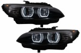 Faruri Xenon Angel Eyes BMW Seria 3 E92 E93 (2005-2008) 3D U-TYPE Negru Performance AutoTuning