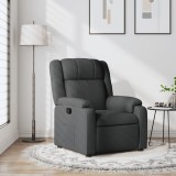 VidaXL Fotoliu rabatabil, gri &icirc;nchis, material textil