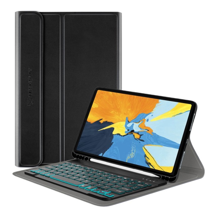 Techsuit - CozyTab Case (with Pencil Holder/RGB Keyboard) - iPad Pro 11 (2018/2020/2021/2022)&nbsp;- Black
