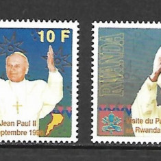 RWANDA 1990 PAPA IOAN PAUL II COTA MICHEL 18 EURO