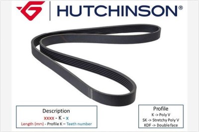 HUTCHINSON 1215 K 4 Curea transmisie cu caneluri foto