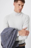 Medicine pulover de bumbac culoarea gri, cu guler