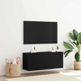 Cumpara ieftin Dulap TV de perete, stejar negru, 100x30x41 cm, lemn prelucrat
