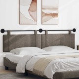 vidaXL Cap de pat suspendat Pe perete Gri 210 x 55 x 5 cm PU antic 42031540