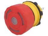 Comutator de Siguranță cu LED Roșu 24V 22mm 2NC