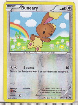 bnk crc Cartonas Pokemon 2014 Buneary 84/106 holo foto