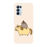 Husa compatibila cu Oppo A54 5G, Viceversa, model Aristocrat rider Pusheen, Silicon, TPU, Transparent, Carcasa