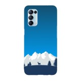 Husa compatibila cu Oppo A74 5G model Minimal deer mountains, Silicon, TPU, Viceversa, Transparent, Carcasa