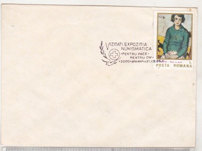 bnk fil Plic ocazional Expozitia numismatica Ploiesti 1986 foto