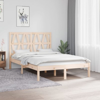 vidaXL Cadru de pat Small Double 4FT, 120x190 cm, lemn masiv de pin foto