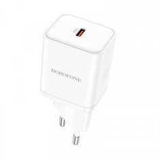 Incarcator Retea Borofone BN6 Field, 20W, 3A, 1 x USB-C, Alb