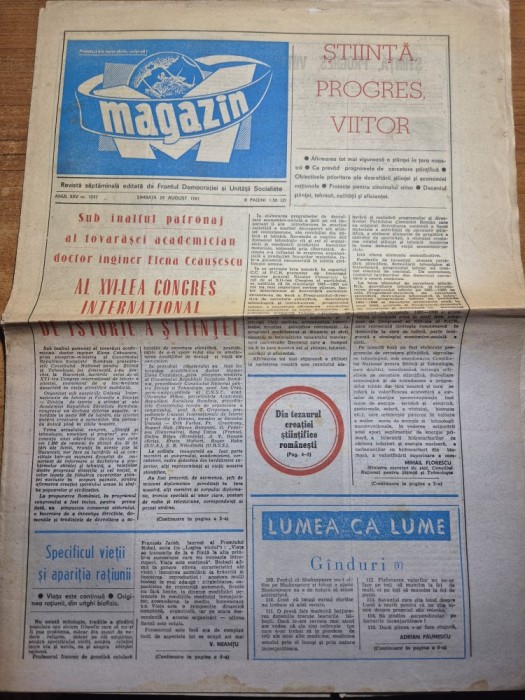 ziarul magazin 29 august 1981