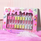 Set de buze, kevin &amp; coco, 36 lip gloss-uri, model capac cu fructe, 32.3 x 24.3 x 2.4 cm, multicolor