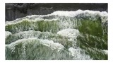 Tablou Canvas, "V&acirc;rtejul valurilor verzi la țărm", Valuri, Spumă, Verde, Apă, Energie, Natură, Ritm, Mișcare., 39 x 26 cm, CMCLASS