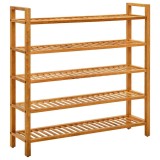 Cumpara ieftin Pantofar cu 5 rafturi, 100x27x100 cm, lemn masiv de stejar