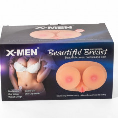 X-Men Beautiful Breast - Masturbator cu Sâni și Vagin, 21x12 cm