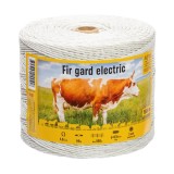 Fir gard electric AgroElectro 1000 m, rezistent 65 kg, 4.8 &Omega;/m, alb, plastic, pentru animale domestice, garduri temporare