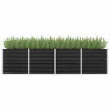Gossi strat inaltat de gradina antracit 320x80x77 cm otel galvanizat