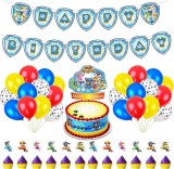Set aniversar BKJJ, folie/latex/carton, multicolor, 38 piese