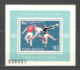 Romania.1974 C.M. de fotbal MUNCHEN-Bl. XR.742