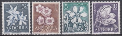 Andorra Spaniaolă 1966 - Flori, MNH foto