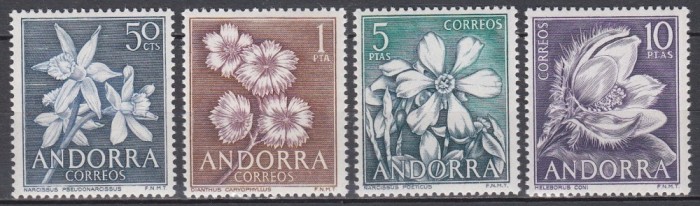 Andorra Spaniaolă 1966 - Flori, MNH