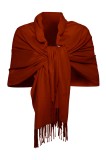 Esarfa tip sal din casmir, rosu bordeaux, Marime universala