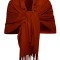 Esarfa tip sal din casmir, rosu bordeaux