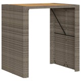 Cumpara ieftin Masa bar gradina, blat lemn acacia, gri 105x80x110 cm poliratan