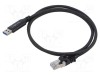 Cablu LOGILINK USB 3.0 USB A - RJ45 Cat 6 3m negru nichelat S/FTP