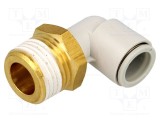 Racord push-in filetate unghi 90&deg; SMC 1&divide;10bar -5&divide;60&deg;C