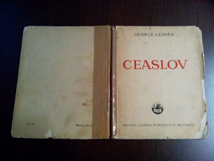 GEORGE LESNEA - CEASLOV - poezii - 1940, 111 p.